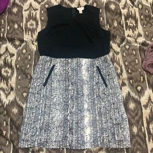 Printed bottom, loft dress.